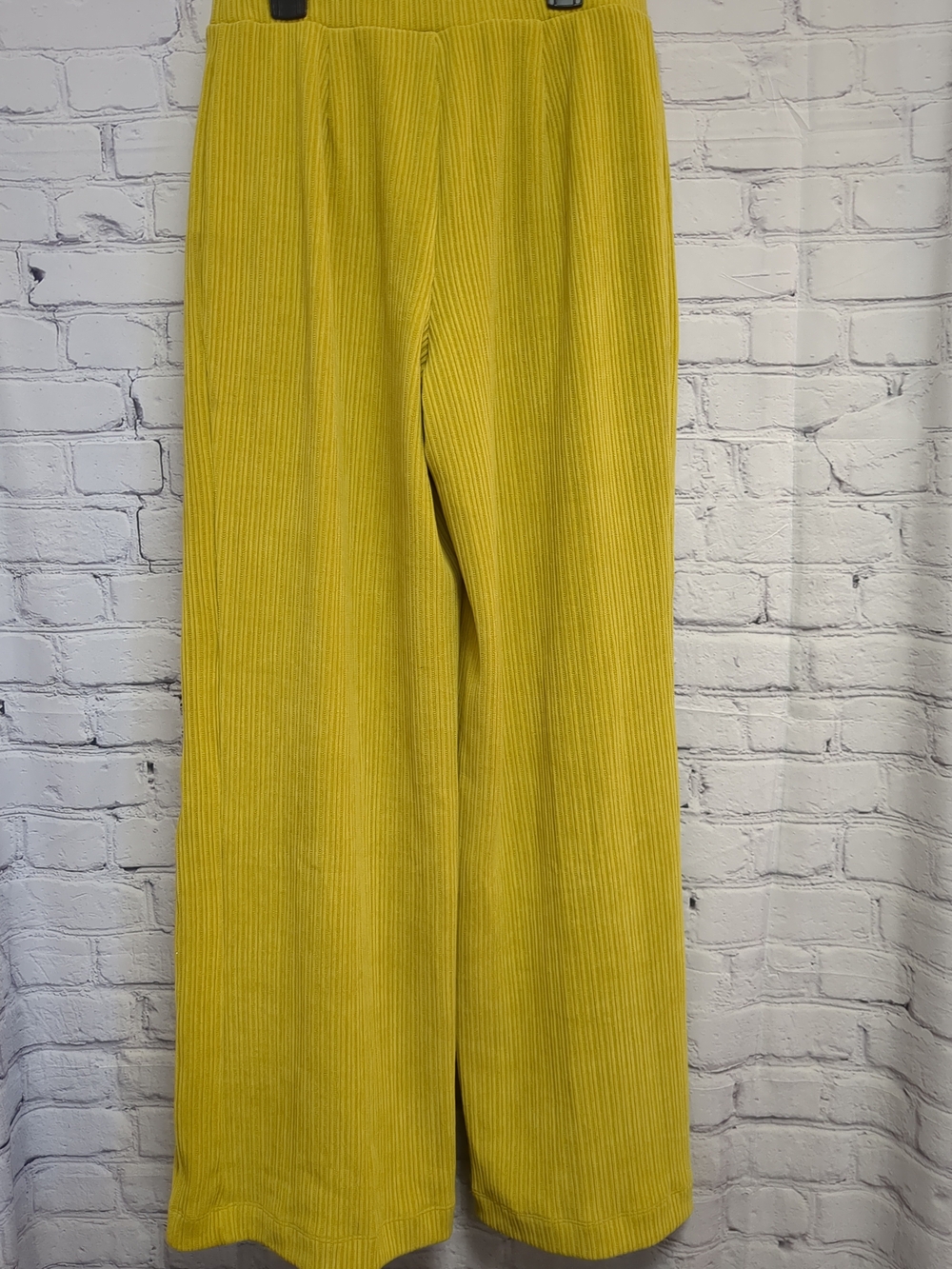 MarlaWynne Wide Leg Corduroy Pants in Mustard Yellow - Picture 3 of 3